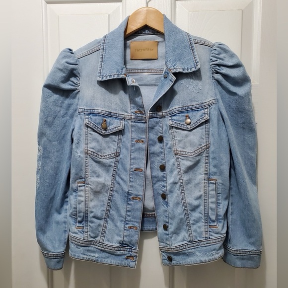 Retrofete Ada Jacket in Light Blue Stone - Picture 2 of 9